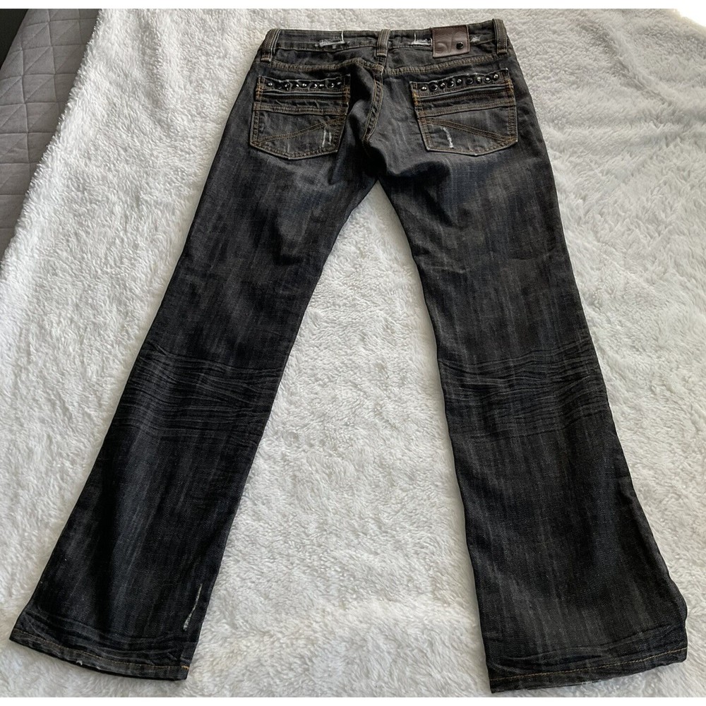 Vigoss Gold Distressed Jeans With Studs,Grommets And Rhinestones Woman’s 3/4 27
